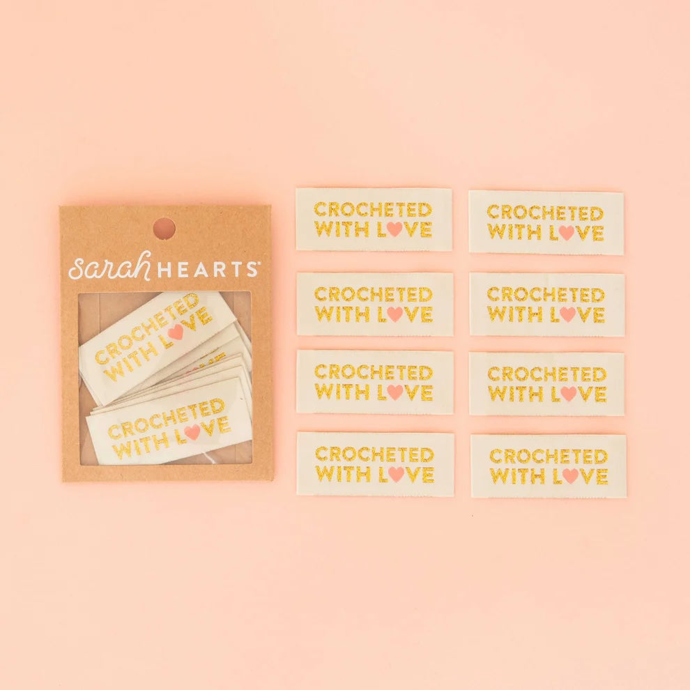 Sarah Hearts Woven Labels