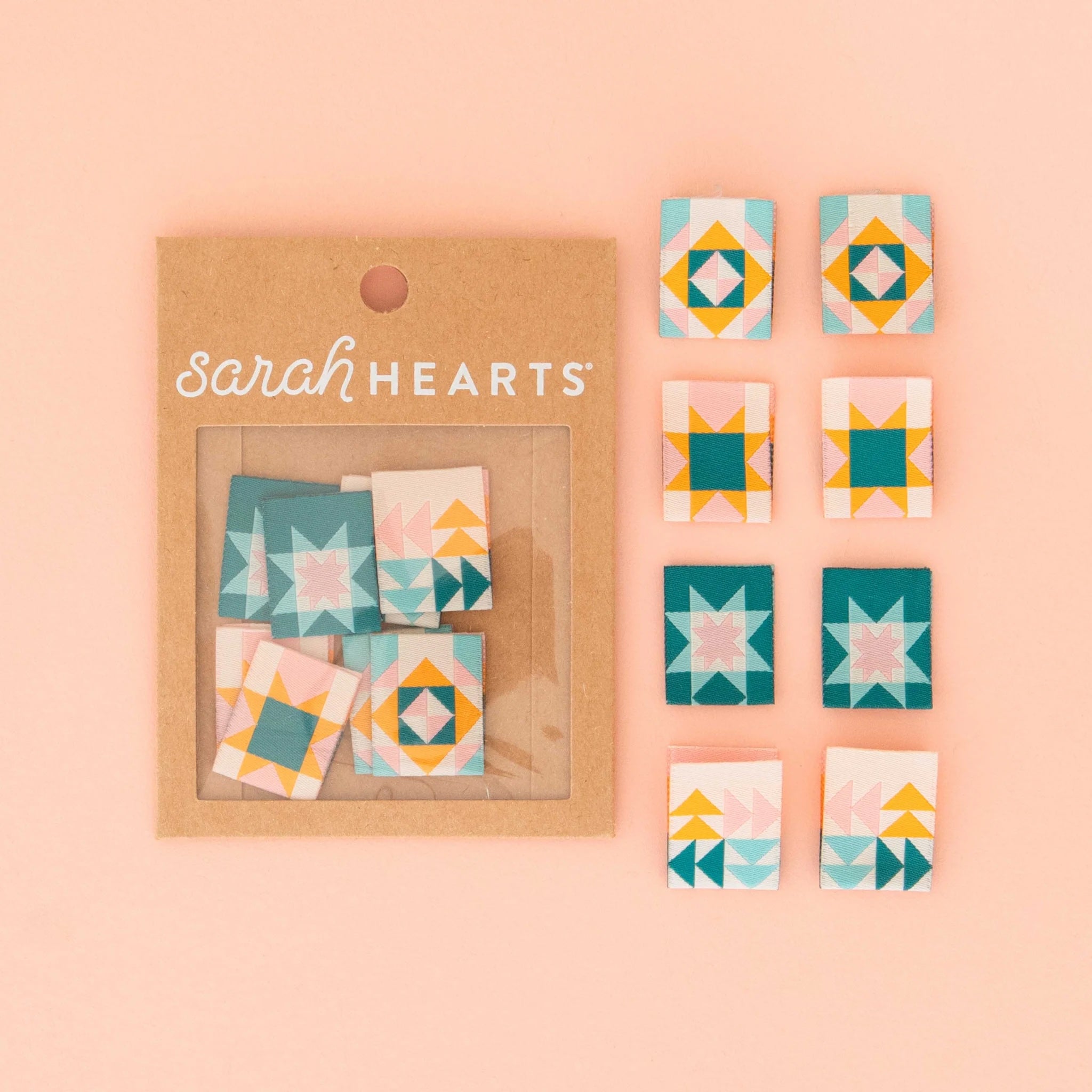 Sarah Hearts Woven Labels