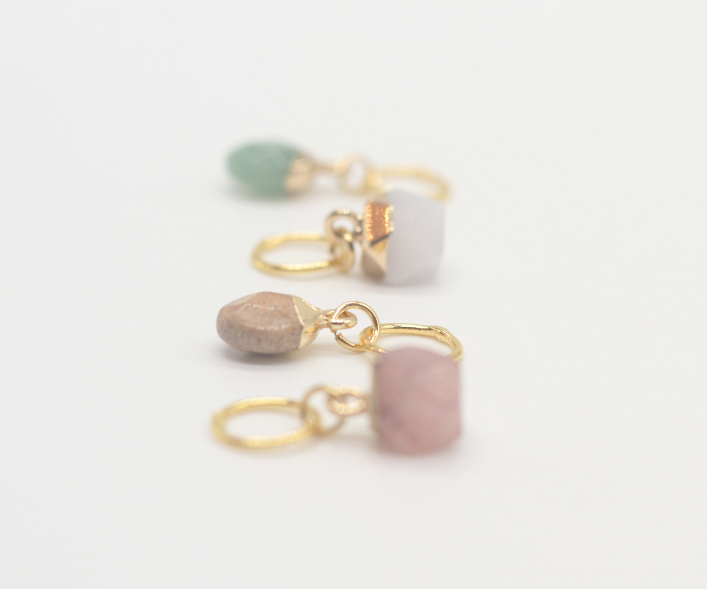 Strawberry Fields - Genuine Gemstone Stitch Marker Set