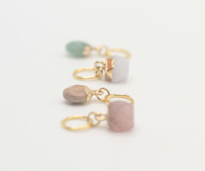 Strawberry Fields - Genuine Gemstone Stitch Marker Set