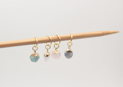 Spring Brights - Genuine Gemstone Stitch Marker Set